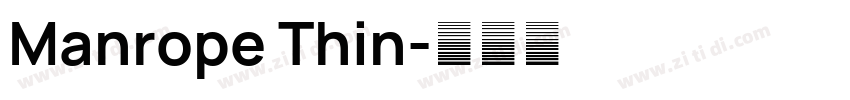 Manrope Thin字体转换